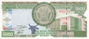 Burundi p42b 5000 Francs 2003